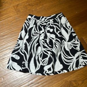 Ann Taylor Factory Black and White A-Line Skirt
